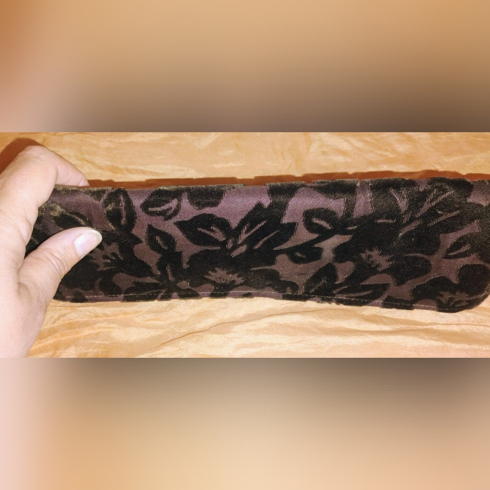 Black and Purple Floral Clutch